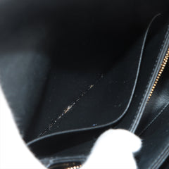CELINE Teen Triomphe Leather Shoulder Bag Black