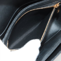 CELINE Teen Triomphe Leather Shoulder Bag Black