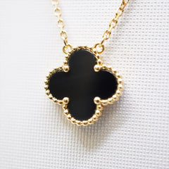 Van Cleef & Arpels Vintage Alhambra Onyx Necklace
