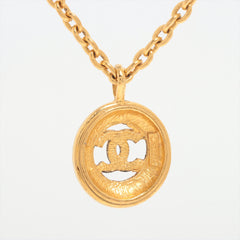 Chanel Circle Coco Logo Gold Necklace Costume Jewellery