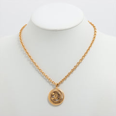 Chanel Circle Coco Logo Gold Necklace Costume Jewellery