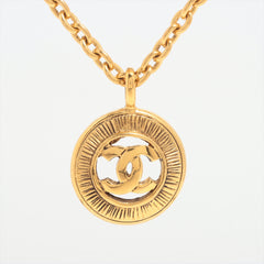 Chanel Circle Coco Logo Gold Necklace Costume Jewellery