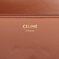 Celine Triomphe Leather Brown Compact Wallet