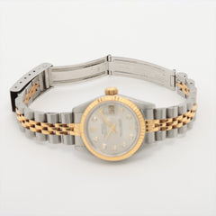 Rolex Datejust 26mm Two Toned with Diamonds Silver Face Watch