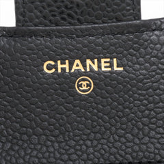 Chanel Caviar Black Compact Wallet - Microchipped
