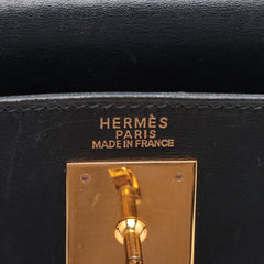 Hermes Kelly 32 Box Leather Black Noir G Square Stamp
