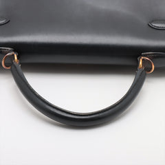 Hermes Kelly 32 Box Leather Black Noir G Square Stamp