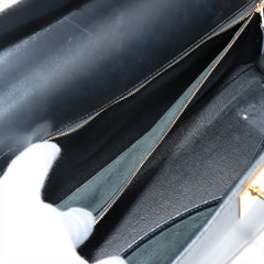 Hermes Kelly 32 Box Leather Black Noir G Square Stamp