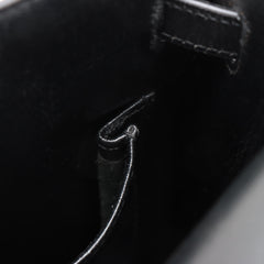 Hermes Kelly 32 Box Leather Black Noir B Square Stamp