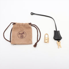 Hermes Kelly 32 Box Leather Black Noir B Square Stamp