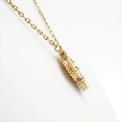 Van Cleef & Arpels Vintage Alhambra Guilloche Necklace Yellow Gold