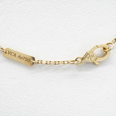 Van Cleef & Arpels Vintage Alhambra Guilloche Necklace Yellow Gold