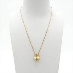 Van Cleef & Arpels Vintage Alhambra Guilloche Necklace Yellow Gold