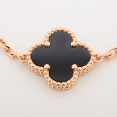 Van Cleef & Arpels Vintage Alhambra 5 Motifs Onyx Bracelet