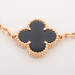 Van Cleef & Arpels Vintage Alhambra 5 Motifs Onyx Bracelet