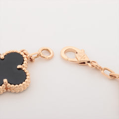 Van Cleef & Arpels Vintage Alhambra 5 Motifs Onyx Bracelet
