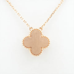 Van Cleef & Arpels Vintage Alhambra White Mother of Pearl Pendant with Diamond Holiday Necklace 2012