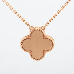 Van Cleef & Arpels Vintage Alhambra Malachite with Diamond Holiday Pendant Necklace 2013