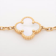 Van Cleef & Arpels Vintage Alhambra 5 Motifs White Mother of Pearl MOP Bracelet