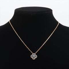 Van Cleef & Arpels Vintage Alhambra Onyx with Diamond Holiday Pendant Necklace 2016
