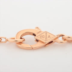 Van Cleef & Arpels Vintage Alhambra Bullseye with Diamond Holiday Pendant Necklace 2017