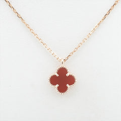 Van Cleef & Arpels Sweet Alhambra Carnelian Necklace