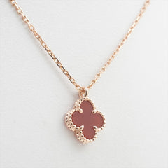 Van Cleef & Arpels Sweet Alhambra Carnelian Necklace