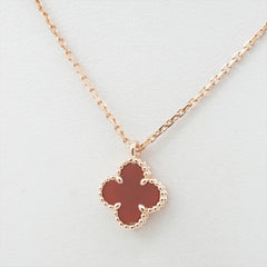 Van Cleef & Arpels Sweet Alhambra Carnelian Necklace