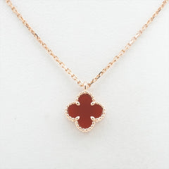 Van Cleef & Arpels Sweet Alhambra Carnelian Necklace