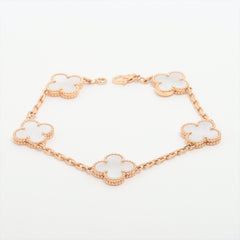 Van Cleef & Arpels Vintage Alhambra 5 Motifs Mother of Pearl MOP Bracelet
