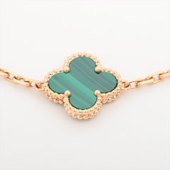 Van Cleef & Arpels Vintage Alhambra 5 Motifs Malachite Bracelet