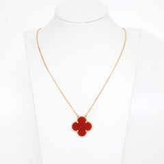 Van Cleef & Arpels Magic Alhambra Carnelian Necklace