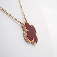 Van Cleef & Arpels Magic Alhambra Carnelian Necklace