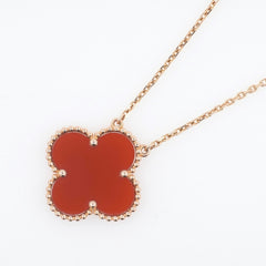 Van Cleef & Arpels Magic Alhambra Carnelian Necklace