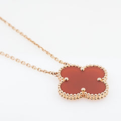 Van Cleef & Arpels Magic Alhambra Carnelian Necklace