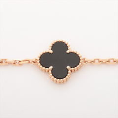 Van Cleef & Arpels Vintage Alhambra 5 Motifs Onyx Bracelet