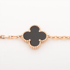 Van Cleef & Arpels Vintage Alhambra 5 Motifs Onyx Bracelet