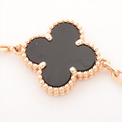 Van Cleef & Arpels Vintage Alhambra 5 Motifs Onyx Bracelet