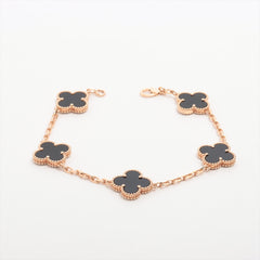 Van Cleef & Arpels Vintage Alhambra 5 Motifs Onyx Bracelet