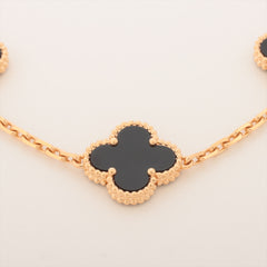 Van Cleef & Arpels Vintage Alhambra 5 Motifs Onyx Bracelet