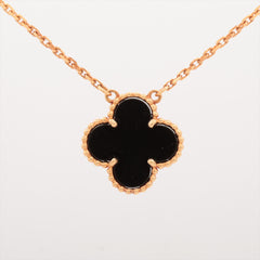 Van Cleef & Arpels Vintage Alhambra Onyx Necklace