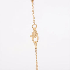 Van Cleef & Arpels Sweet Alhambra Mother of Pearl MOP Necklace Yellow Gold