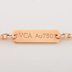 Van Cleef & Arpels Vintage Alhambra Guilloche Necklace Yellow Gold