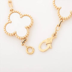 Van Cleef & Arpels Vintage Alhambra 5 Motif Mother of Pearl MOP Bracelet Yellow Gold