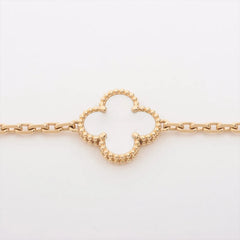 Van Cleef & Arpels Vintage Alhambra 5 Motif Mother of Pearl MOP Bracelet Yellow Gold
