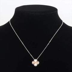 Van Cleef & Arpels Vintage Alhambra 2024 Holiday Pendant Rose Gold Guilloche Diamond Necklace