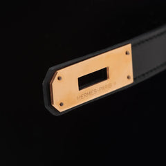 Hermes Kelly 28 Box Noir Q Circle Stamp