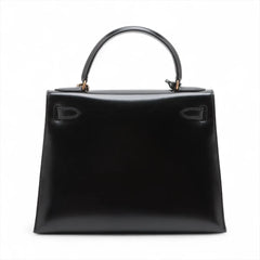 Hermes Kelly 28 Box Noir Q Circle Stamp