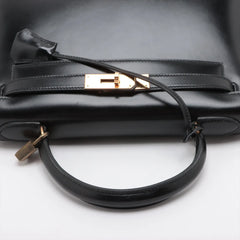 Hermes Kelly 28 Box Noir Q Circle Stamp
