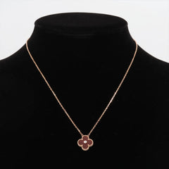 Van Cleef & Arpels Vintage Alhambra Bullseye with Diamond Holiday Limited Edition Necklace